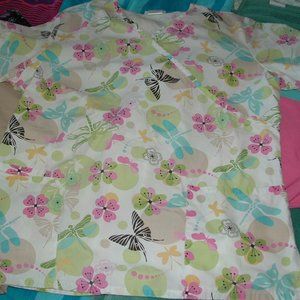 Butterfly Scrub top and Scrub pants